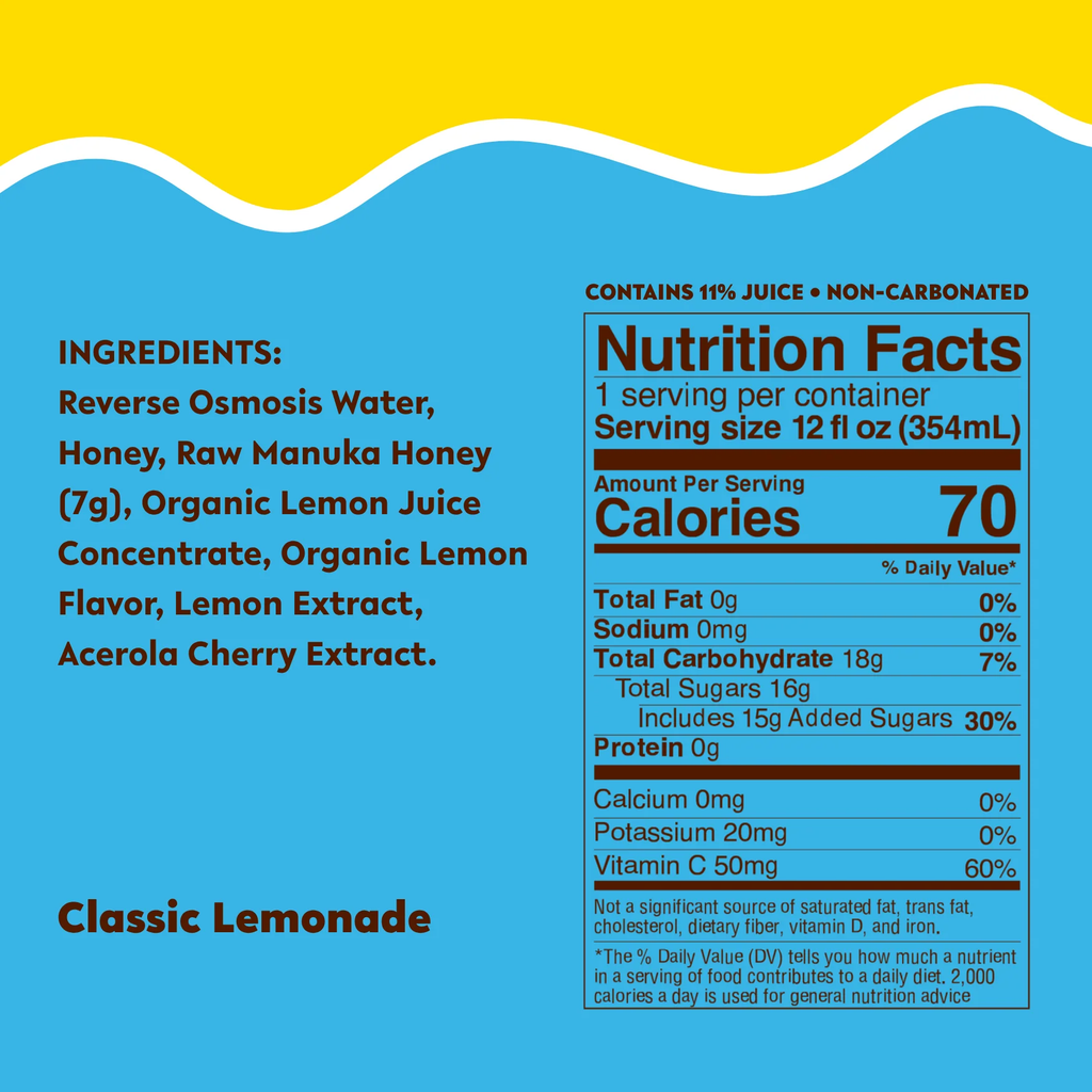 Healthy Lemonade, Sweetened with Manuka Honey